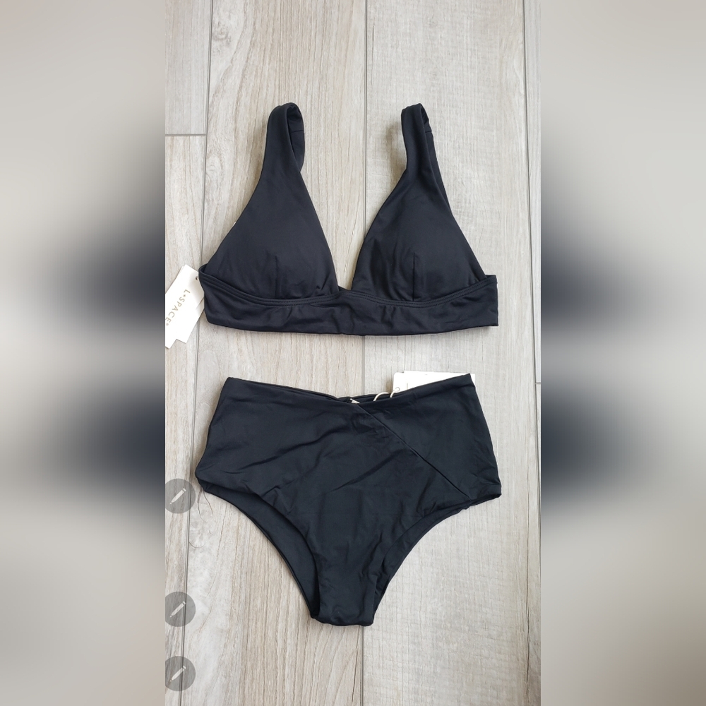 l*space Black High Waisted Bikini Set